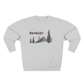 Premium Vermont Sweatshirt Unisex Crewneck, Premium Sweatshirt, Crewneck Jumper, Ski Resort Apparel