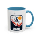 Utah Retro Snow Skiing Mountain 11 oz Mug, Ski Lodge Decor Coffee Cup, Mountain Lover Gift, Retro Skiing Mug-10