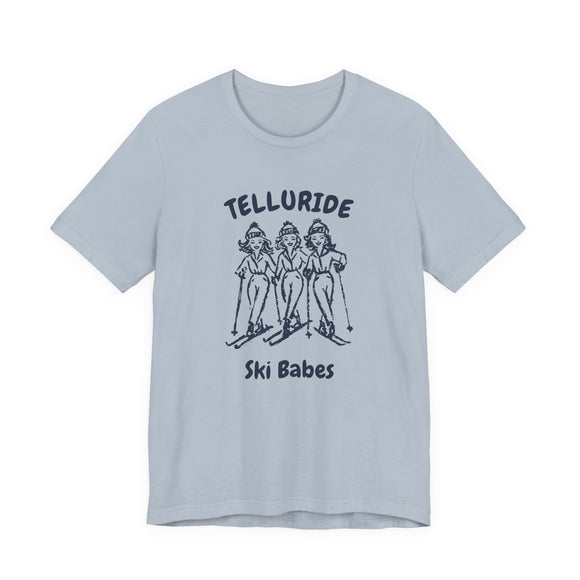 Telluride, Colorado Ski Babes T‑Shirt — Retro Skiing Graphic Tee