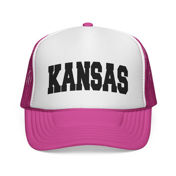 Buy pink Kansas Retro Collegiate Style Trucker Hat