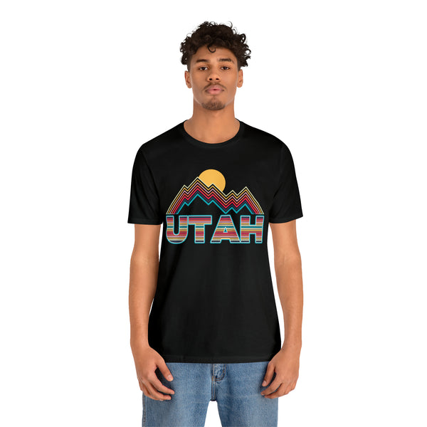 Utah T Shirt Retro Mountain - Unisex Utah Shirt