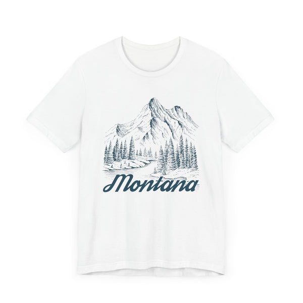 Montana Graphic Tee - Mountain Illustration Montana T Shirt