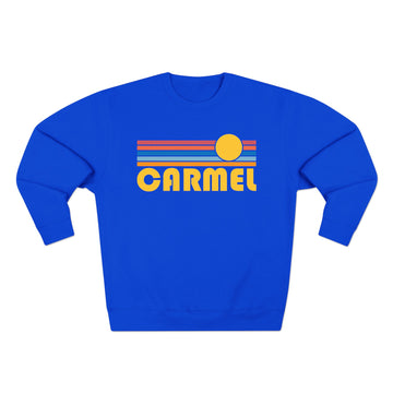 Buy royal-blue Premium Carmel By The Sea, California Retro Sun Graphic Sweatshirt