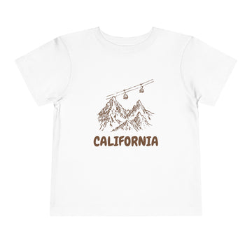 California Toddler T-Shirt — Vintage Gondola Ski Mountain Tee - 0
