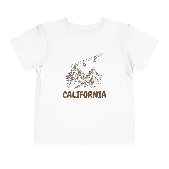 California Toddler T-Shirt — Vintage Gondola Ski Mountain Tee