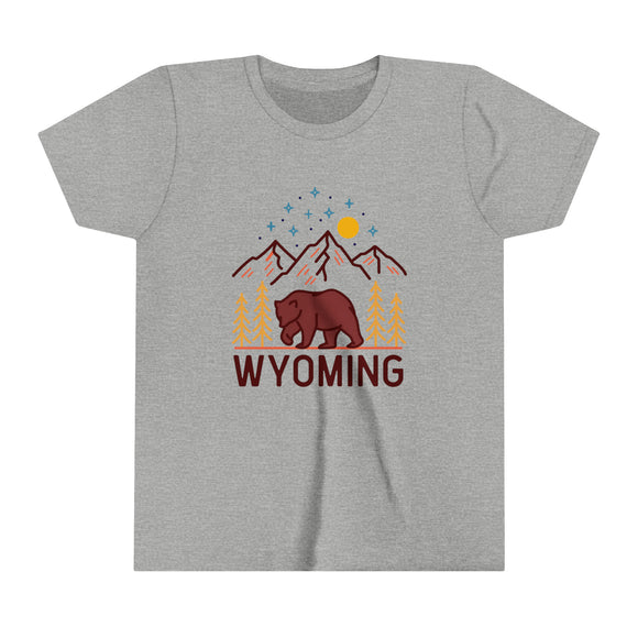 Wyoming Youth T-Shirt - Unisex Kids Wyoming Shirt