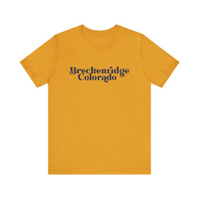 Buy mustard Breckenridge, Colorado Graphic Tee, Casual T-Shirt, Vintage Style Shirt