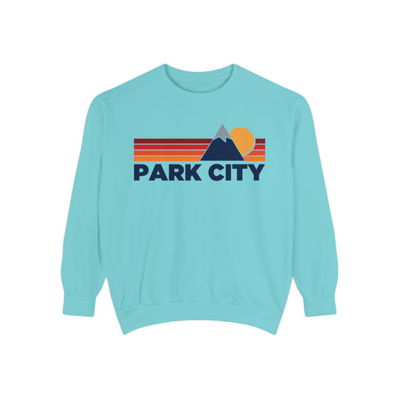 Park City, Utah Mountain Stripes Sweatshirt | Comfort Colors - 100% Cotton
