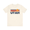 Utah T-Shirt Retro Sun Ombre Unisex Tee, Vintage Utah Tee, Mountain Sun Tee, Utah Souvenir Shirt