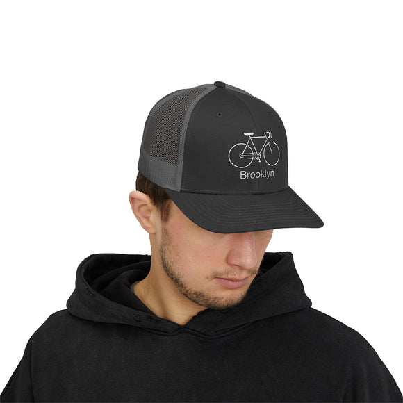 Brooklyn, New York Snapback Trucker Cap - Embroidered Brooklyn Hat