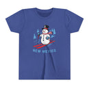 New Mexico Youth Skiing Snowman Tee - Kids T Shirt-3