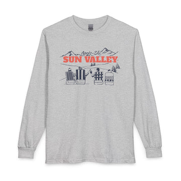 Sun Valley, Idaho Après-ski Long Sleeve Shirt - Mountain Retro Skiing