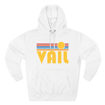 Premium Vail, Colorado Hoodie - Retro Sun Unisex Sweatshirt - 0