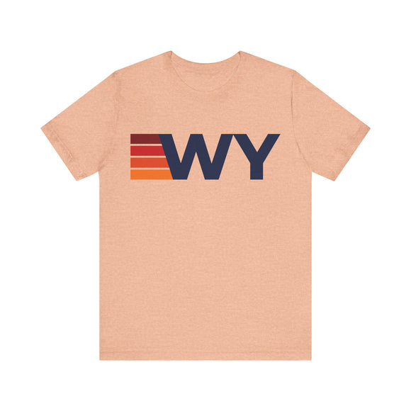 Wyoming Retro Stripes T-Shirt | Wyoming State Tee