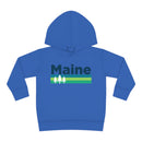 Maine Toddler Hoodie - Retro Trees Unisex Maine Toddler Sweatshirt-5