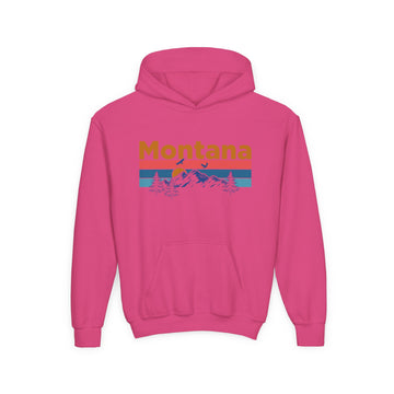Buy heliconia Montana Youth Hoodie - Mountain Sunset Montana Youth Sweatshirt