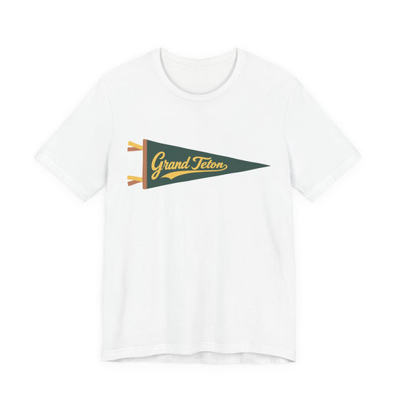 Grand Teton National Park Pennant T-Shirt — Vintage Camp Flag Tee