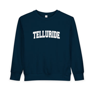 Buy navy Telluride, Colorado Sweatshirt - Telluride Toddler Crewneck Sweatshirt