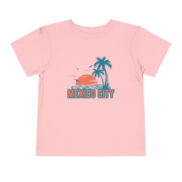 Buy pink Mexico City, Mexico Toddler T-Shirt - Retro Palm Tree Toddler Mexico City Shirt