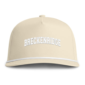 Buy ivory Breckenridge, Colorado Embroidered Rope Hat - Vintage Sunwashed Rope Cap, Comfort Colors