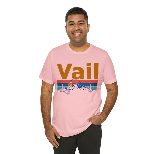 Vail, Colorado Shirt - Mountain Sunset Unisex Vail T-Shirt