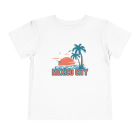 Mexico City, Mexico Toddler T-Shirt - Retro Palm Tree Toddler Mexico City Shirt