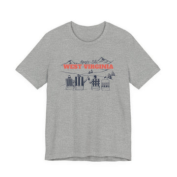 Buy athletic-heather West Virginia Après-ski T-Shirt - Vintage Mountain Graphic Tee