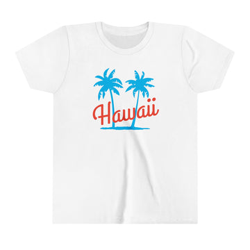 Hawaii Youth Shirt - Retro Palm Tree Hawaii Kid's T-Shirt - 0