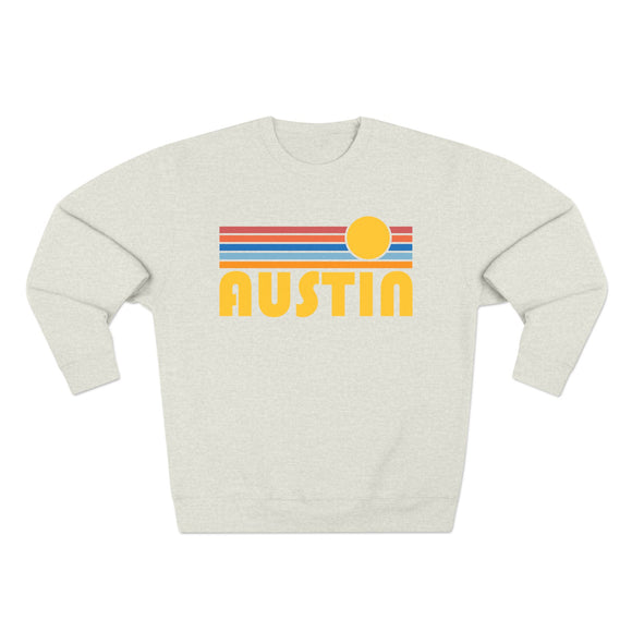 Premium Austin, Texas Retro Sun Graphic Sweatshirt