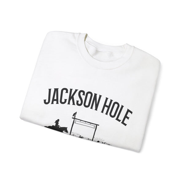 Jackson Hole, Wyoming Sweatshirt - Mountain Cowgirl Graphic Crewneck