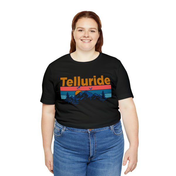 Telluride, Colorado Shirt - Mountain Sunset Unisex Telluride T-Shirt