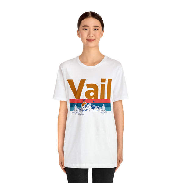 Vail, Colorado Shirt - Mountain Sunset Unisex Vail T-Shirt