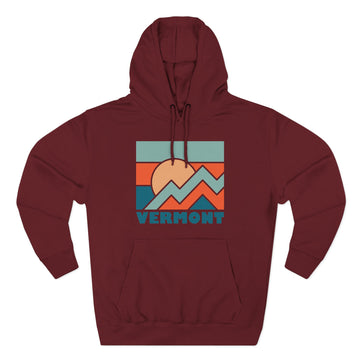 Vermont Hoodie - Retro Mountain Unisex Sweatshirt