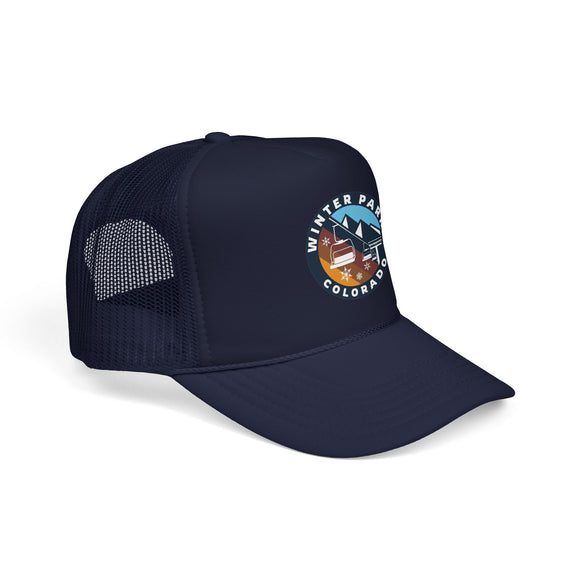 Winter Park, Colorado Retro Ski Lift Mountain Foam Trucker Hat