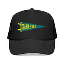 Sarasota, Florida Pennant Trucker Hat — Retro Flag Foam Cap-2