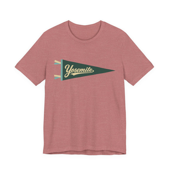 Yosemite National Park Pennant T-Shirt — Vintage Camp Flag Tee
