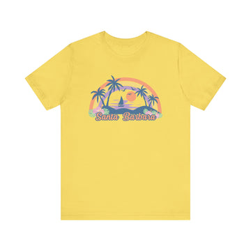 Santa Barbara, California T-Shirt - Retro Beach Unisex Santa Barbara Shirt - 0