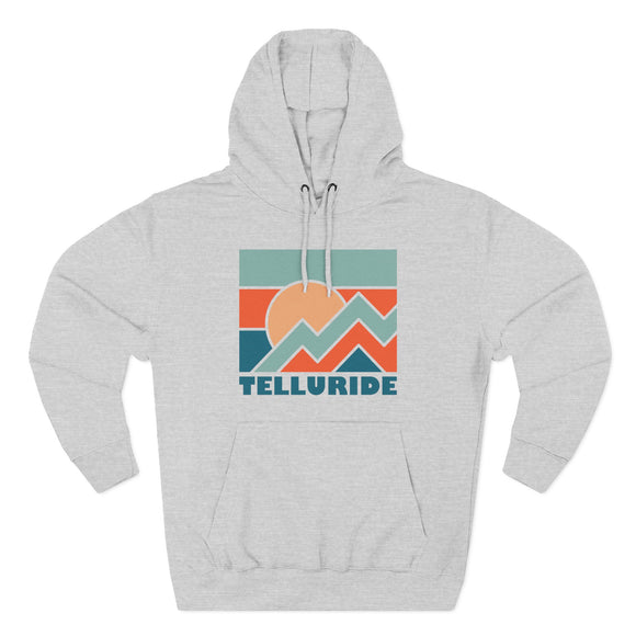 Telluride, Colorado Hoodie - Retro Mountain Unisex Sweatshirt