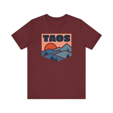 Buy heather-cardinal Taos, New Mexico T Shirt - Retro Graphic Tee