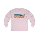 Boulder, Colorado Long Sleeve Shirt - Retro Unisex Boulder Long Sleeve Tee-7