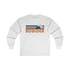 Boulder, Colorado Long Sleeve Shirt - Retro Unisex Boulder Long Sleeve Tee