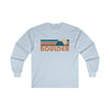Boulder, Colorado Long Sleeve Shirt - Retro Unisex Boulder Long Sleeve Tee