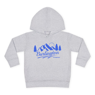 Burlington, Vermont Toddler Hoodie - Unisex Mountain Burlington Pullover Sweatshirt, Kids Hooded Jumper, Vermont Souvenir - 0