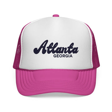 Buy pink Atlanta Georgia Trucker Cap | Mesh Hat