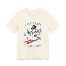 Lake Tahoe, California T Shirt - Ski Snowman Graphic Tee - 0