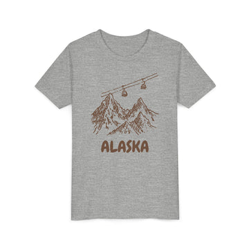 Buy athletic-heather Alaska Youth T-Shirt — Vintage Gondola Ski Mountain Tee