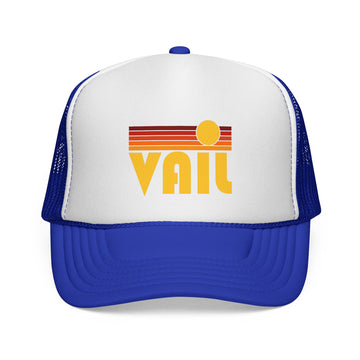 Buy royal Vail, Colorado Retro Sun Trucker Hat - Vintage Style Vail Cap