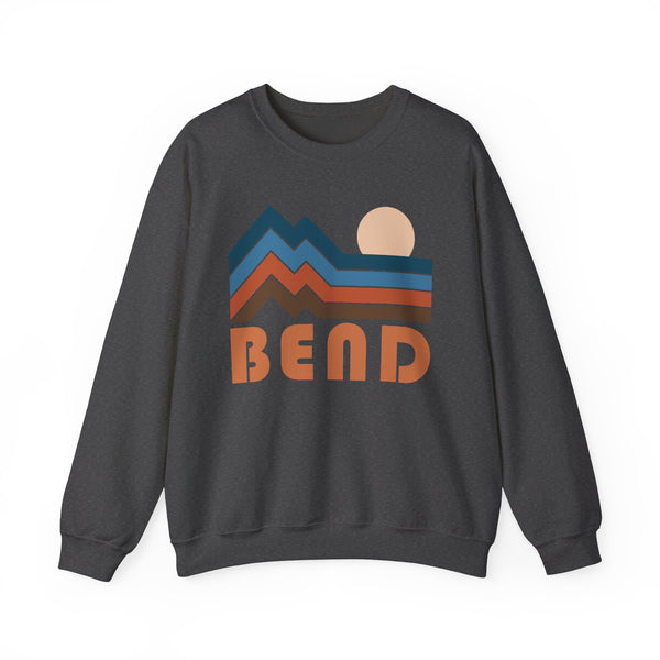 Bend, Oregon Sweatshirt Retro Mountains, Bend Unisex Graphic Crewneck