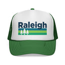 Raleigh, North Carolina Retro Trees Trucker Hat - Vintage Style Raleigh Cap-2