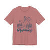 Wyoming Graphic Tee - Mountain Illustration Wyoming T Shirt